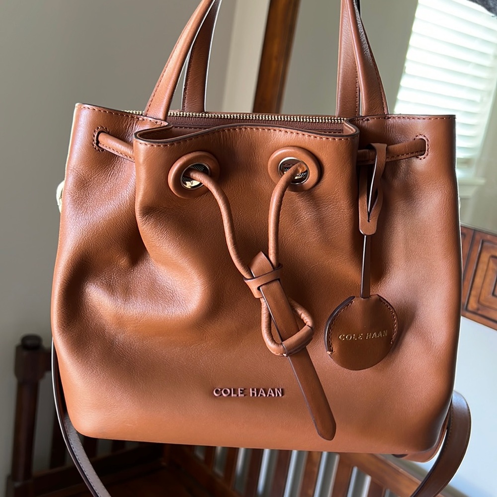Cole Haan Small Bucket Bag- British Tan